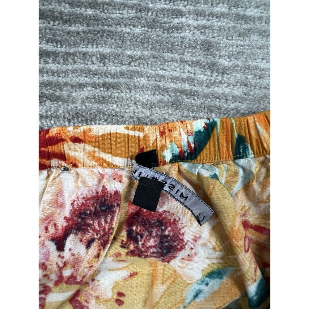 Miss LiLi Top Womens‎ 1X Orange Floral Off Shoulder Tied Front Rayon - Picture 10 of 12